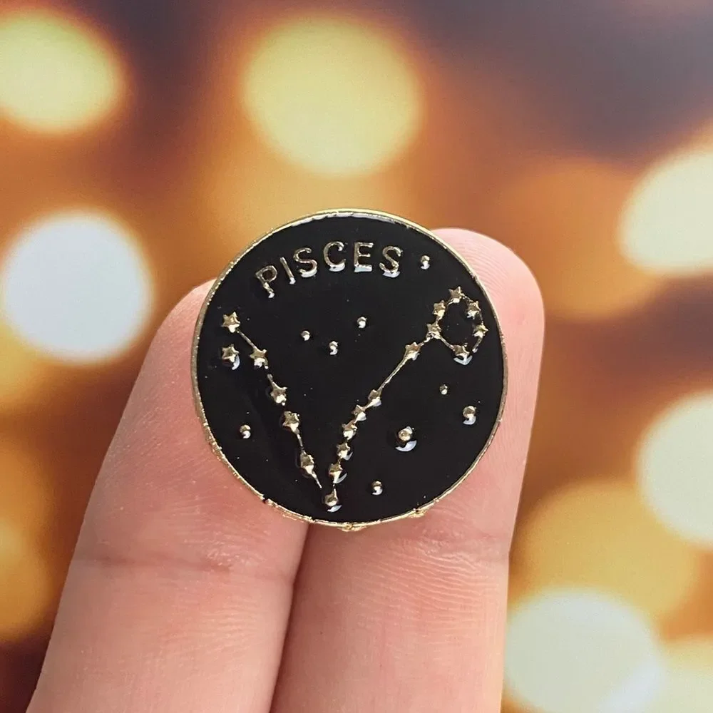 Pisces Zodiac Enamel Pin/ Brooch Lapel